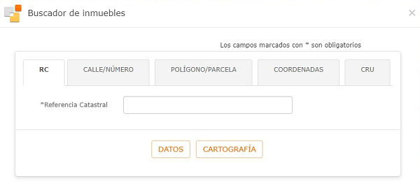 En el buscador del Catastro puedes localizar tu inmueble